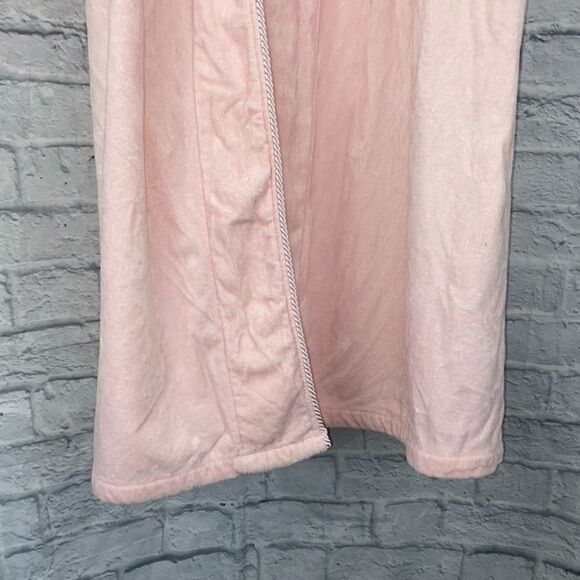 Cabernet cotton blend terry bathrobe w/satin lining & pockets Med - Picture 3 of 13